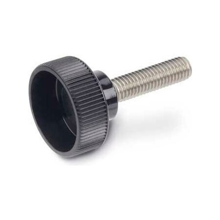 J.W. Winco J.W. Winco GN421-NI Hollow Knurled Knob, 15", 14"(.55), M5 x .8,  421-M5-15-NI